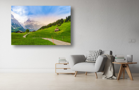 Tablouri Canvas cu peisaje - Tablou Canvas - Toamna in Elvetia