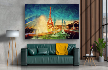 Tablouri Canvas Urbane - Tablou Canvas - Turnul Eiffel vintage