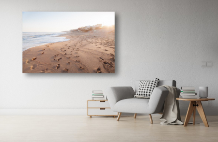 Tablouri Canvas cu peisaje - Tablou Canvas - Urme de pasi in nisipul fierbinte