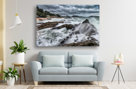 Tablouri Canvas cu peisaje - Tablou Canvas - Valurile oceanului se sparg la mal