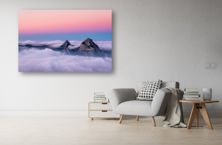 Tablouri Canvas cu peisaje - Tablou Canvas - Varful muntelui deasupra cetii
