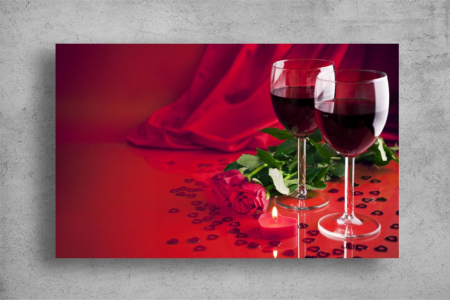 Tablouri Canvas Drinks - Tablouri Canvas Drinks - Trandafiri si vin