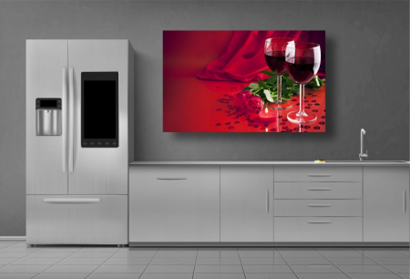 Tablouri Canvas Drinks - Trandafiri si vin [1]