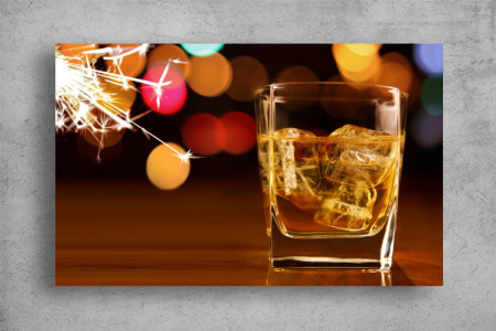 Tablouri Canvas Drinks - Tablouri Canvas Drinks - Whisky cu gheata