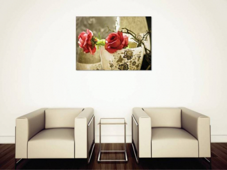 Tablouri Canvas Flori - Trandafiri in vaza [1]