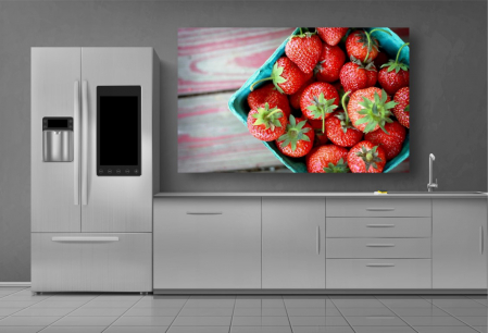 Tablouri Canvas Food - Capsuni in castron [1]
