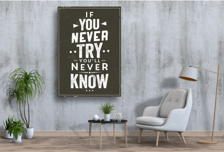 Tablouri Canvas Motivationale - Daca nu incerci nu vei sti niciodata [1]