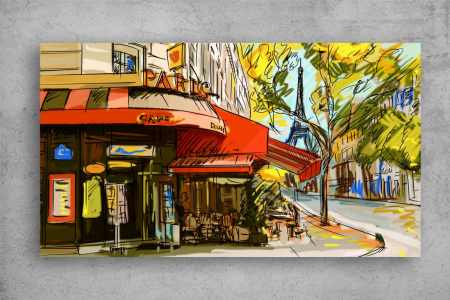 Tablouri Canvas Urbane - Tablouri Canvas Urbane - Paris cafe