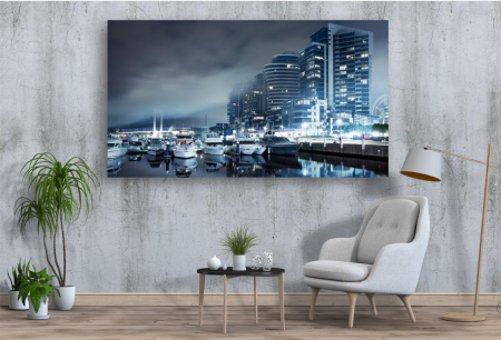 Tablouri Canvas Urbane - Portul din noapte [1]