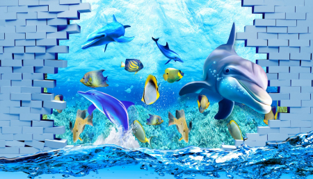 Tapet Premium Canvas - 3d imparatia apelor [1]