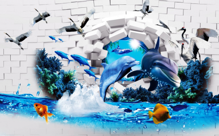 Tapet Premium Canvas - Abstract 3d animale [1]
