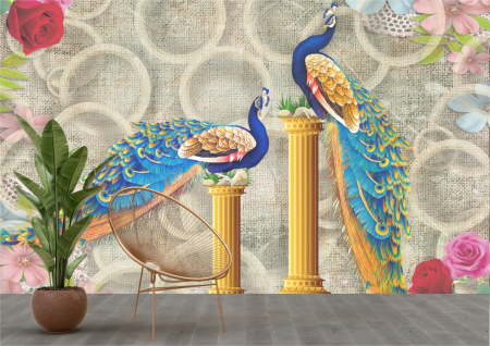 Animale - Tapet Premium Canvas - Abstract fazani
