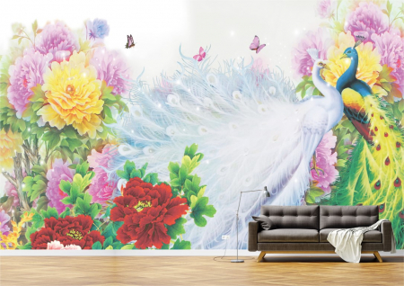 Animale - Tapet Premium Canvas - Abstract fazani natura