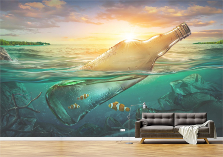 Peisaje - Tapet Premium Canvas - Abstract sticla plutind