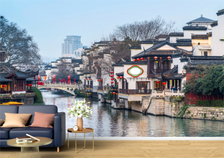 Urbane - Tapet Premium Canvas - Arhitectura din Nanjing