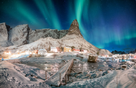 Tapet Premium Canvas - Aurora Boreala 3 [1]