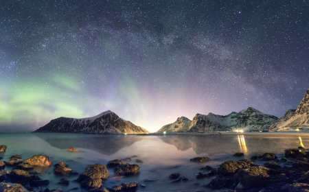 Tapet Premium Canvas - Aurora Boreala 4 [1]