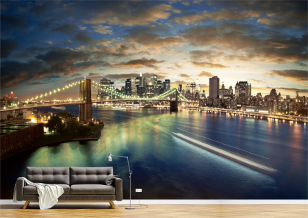 Urbane - Tapet Premium Canvas - Aurora boreala a apei