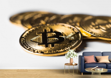 Abstract - Abstract 3D - Tapet Premium Canvas - Bitcoin