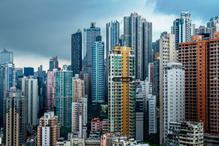 Tapet Premium Canvas - Blocurile din Hong Kong [1]