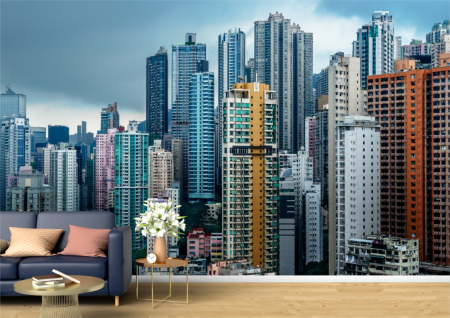 Urbane - Tapet Premium Canvas - Blocurile din Hong Kong