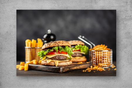 Tapet Premium Canvas - Burgeri cu cartofi prajiti [1]