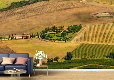 Peisaje - Tapet Premium Canvas - Campiile Toscanei