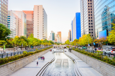 Tapet Premium Canvas - Canal din Seul [1]