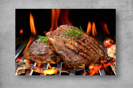 Tapet Premium Canvas - Carne pe gratar [1]