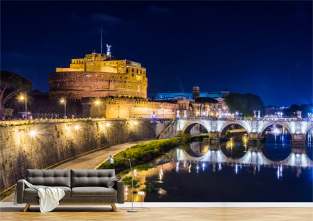 Urbane - Tapet Premium Canvas - Castelul Santangelo din Roma