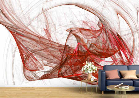 Abstract - Abstract 3D - Tapet Premium Canvas - Cerneala rosie abstracta