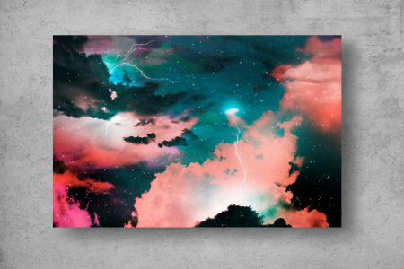 Tapet Premium Canvas - Cerul si fulgerele abstract [1]