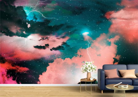 Abstract - Abstract 3D - Tapet Premium Canvas - Cerul si fulgerele abstract
