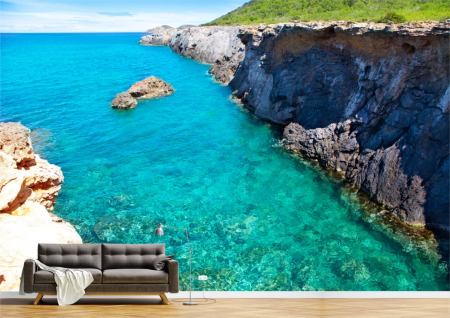Peisaje - Tapet Premium Canvas - Coasta din Ibiza