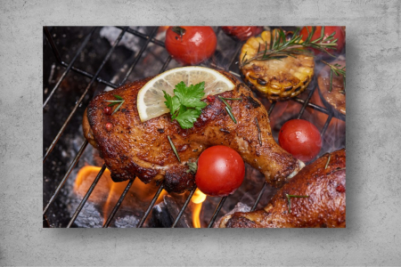 Tapet Premium Canvas - Copan de pui pe gratar cu legume [1]