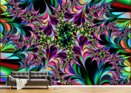 Abstract - Abstract 3D - Tapet Premium Canvas - Culori amestecate abstract
