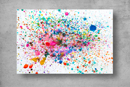 Tapet Premium Canvas - Culori pe panza abstract [1]