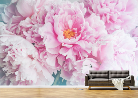 Flori - Tapet Premium Canvas - Floare roz