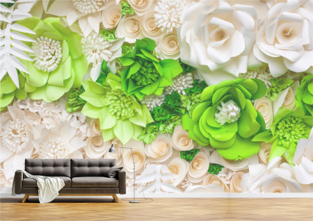 Flori - Tapet Premium Canvas - Flori colorate