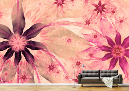 Abstract - Abstract 3D - Tapet Premium Canvas - Flori colorate abstract
