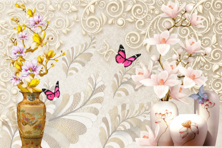 Tapet Premium Canvas - Flori in vaze [1]