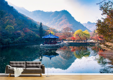 Peisaje - Tapet Premium Canvas - Foisor asiatic