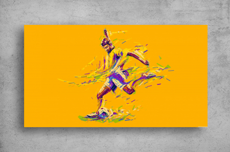 Tapet Premium Canvas - Fotbalist abstract [1]