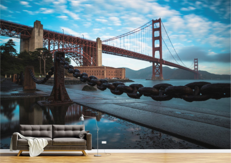 Urbane - Tapet Premium Canvas - Golden gate