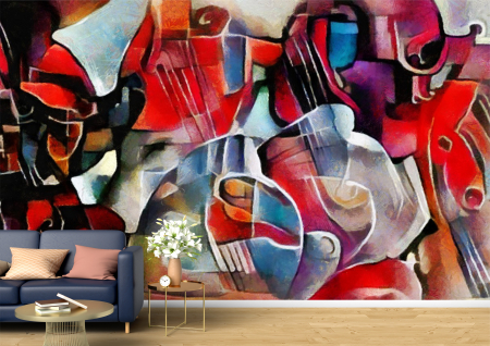 Abstract - Abstract 3D - Tapet Premium Canvas - Grafitti pe perete abstract