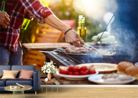 Food&drinks - Tapet Premium Canvas - Gratar in familie