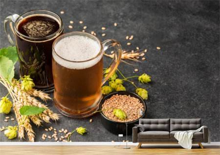 Food&drinks - Tapet Premium Canvas - Halbe de bere