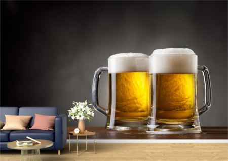 Food&drinks - Tapet Premium Canvas - Halbe de bere rece