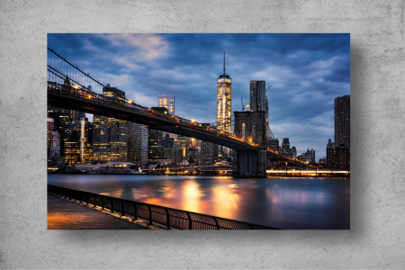 Tapet Premium Canvas - Luminile noptii in New York [1]
