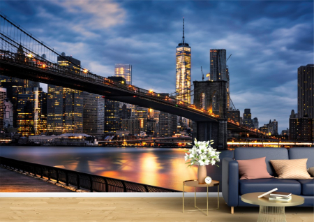 Urbane - Tapet Premium Canvas - Luminile noptii in New York